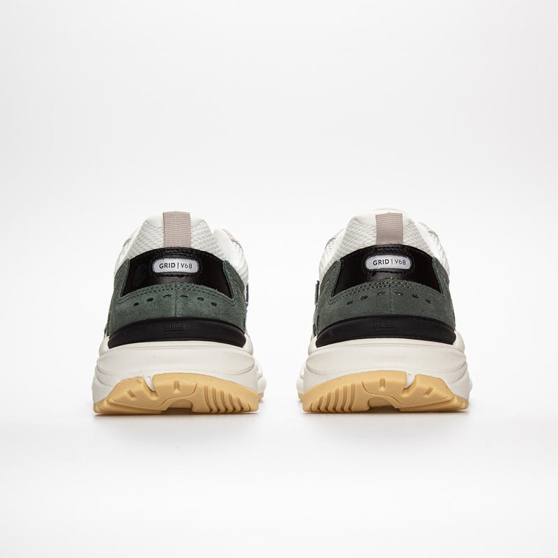HUB Grid | Off White/Sage Green | Men