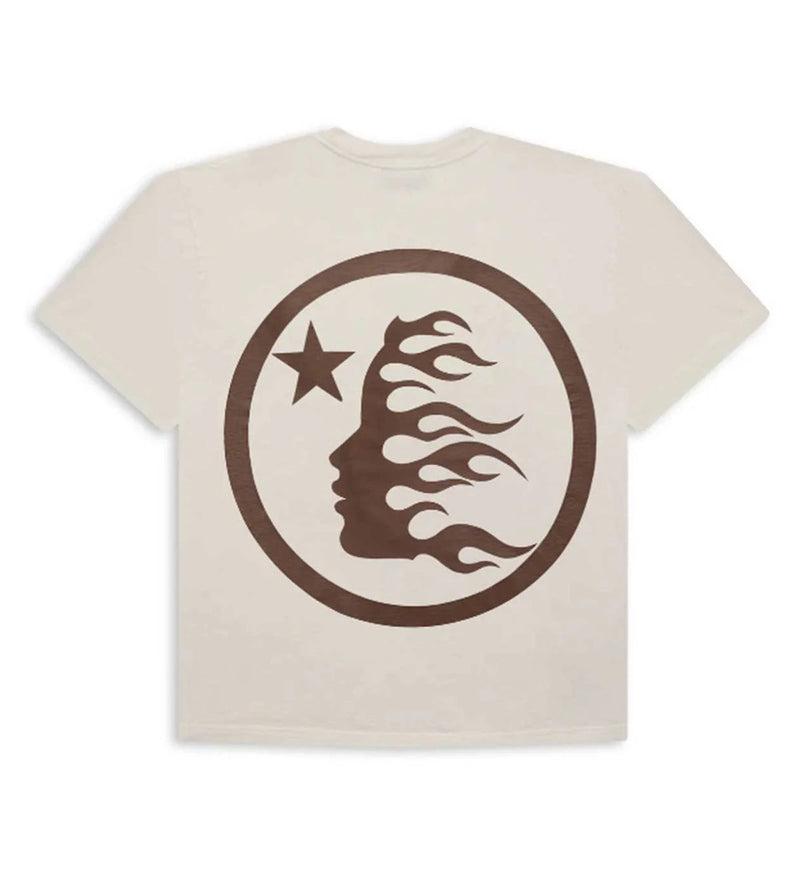 Hellstar 'Classic Logo' Cream & Brown Tee - view 2