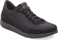 Quarter turn view Women's Birkenstock Footwear style name Honnef City Regular in color BLK/BLK. Sku: 1030107
