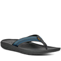 Quarter turn Men's TEVA Footwear style name Hurricane Flip in color Archive Ladder Blue Coral. Sku: 1169492-AHVL
