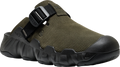 Quarter turn view Men's KEEN Footwear style name Hyperport Clog Leather in color STURT/BLK. Sku: 1031238