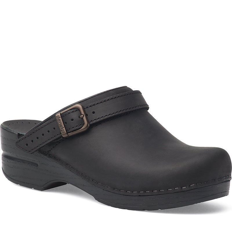 Quarter Turn Women's Ingrid Footwear in Black Oiled. Sku: 238020202