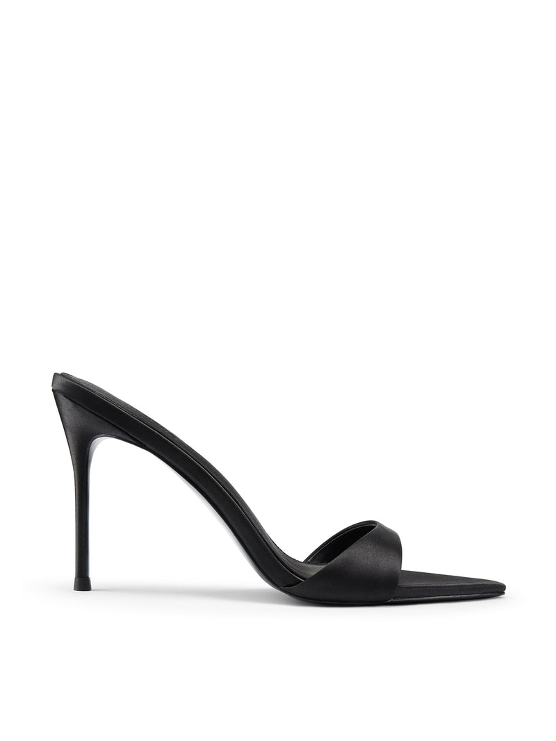 Kaia 100 Slipper - Noir Satin