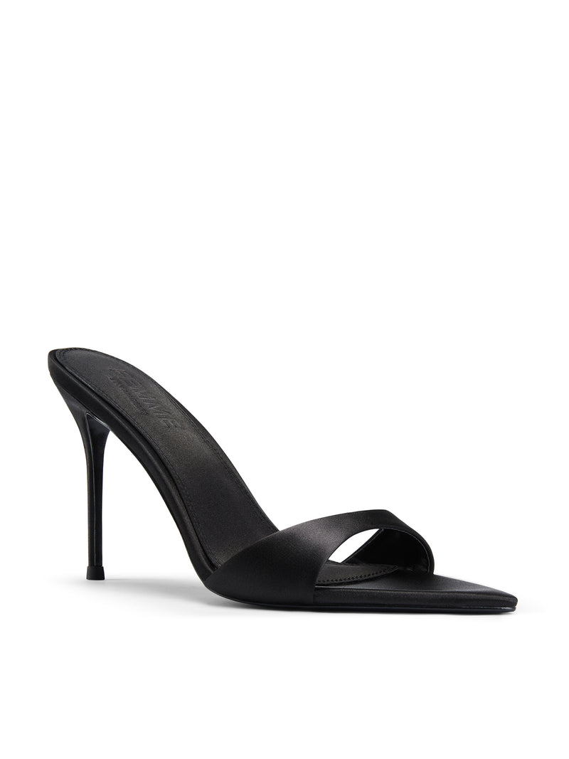 Kaia 100 Slipper - Noir Satin