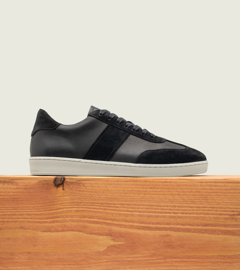 Black Leather with Suede