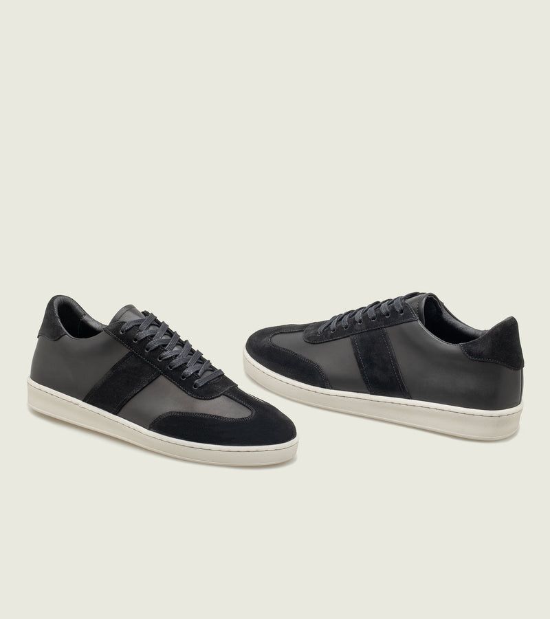 Black Leather with Suede