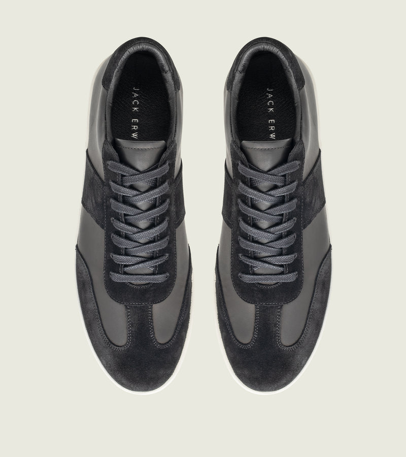 Black Leather with Suede