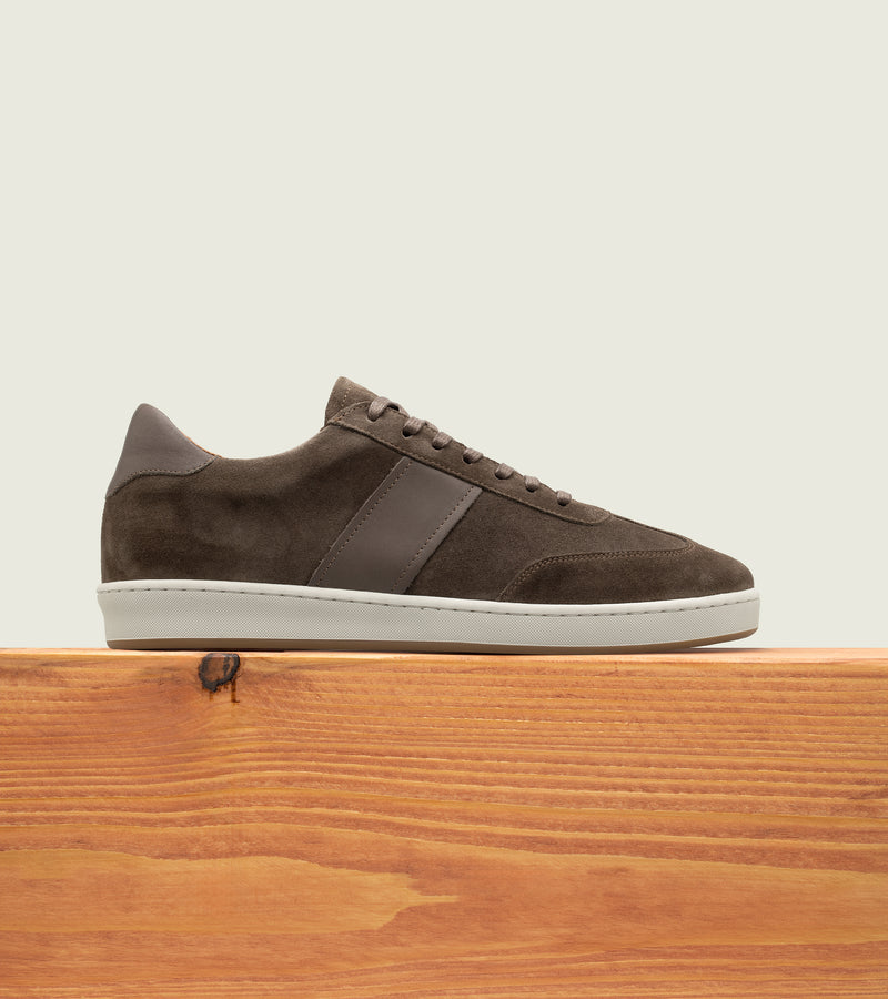Taupe Suede with Leather