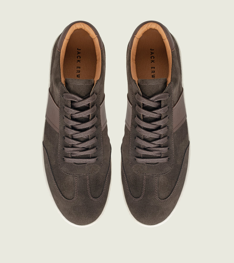 Dark Brown Suede with Leather