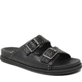 Quarter turn Women's Ziera Footwear style name Lavro-W in color Black-Gunmetal Leather. Sku: ZR11066BQOLE