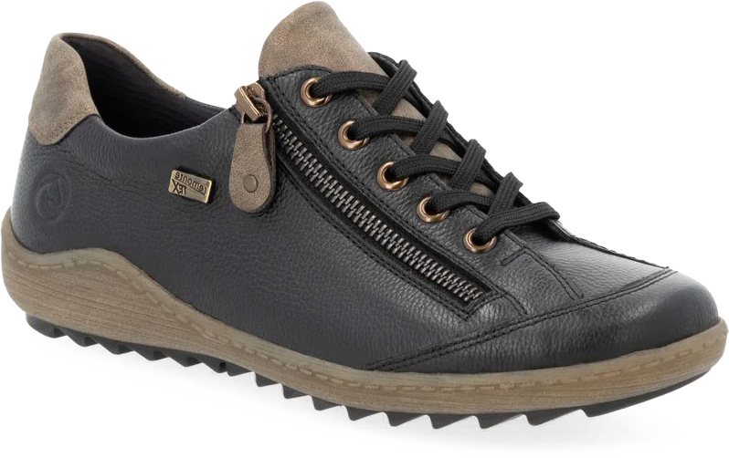 Women's Remonte Liv 02 Lace in Schwarz/ Brown. Sku: R1402-08