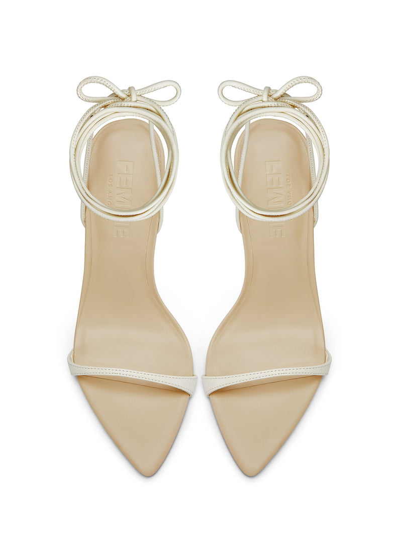 Lyra Lace Up - Cream & Latte - FEMME LA