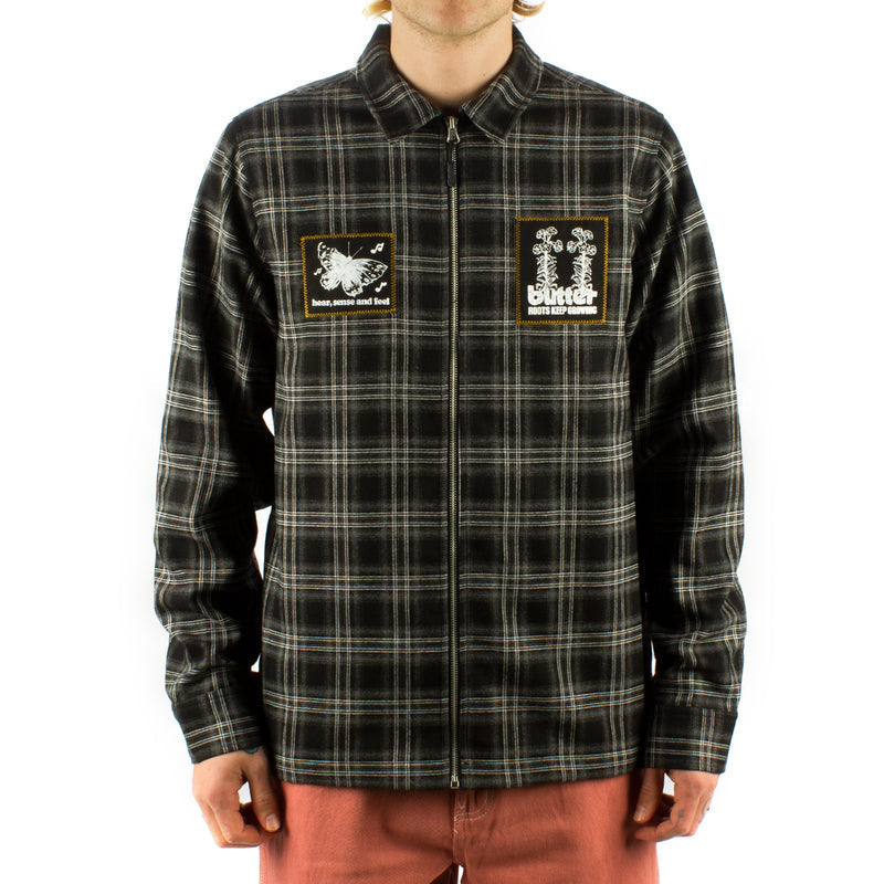 Butter Goods Melody Plaid Zip Overshirt