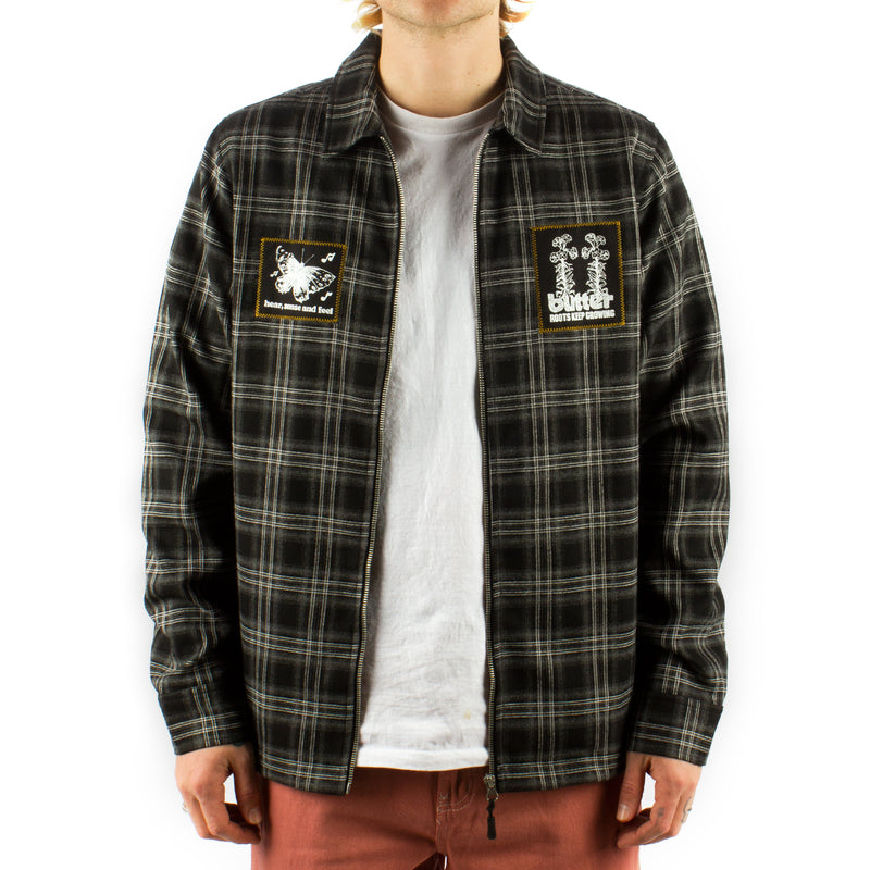 Butter Goods Melody Plaid Zip Overshirt