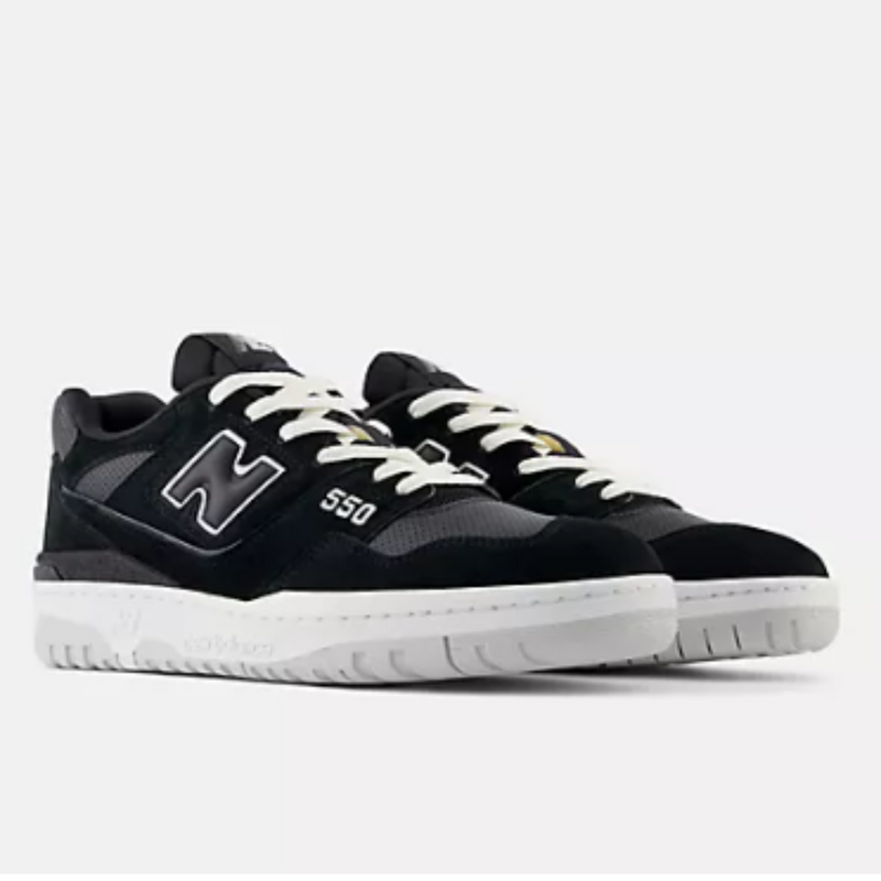 Men's 550 New Balance "Suede Perforated Black Grey Matter"