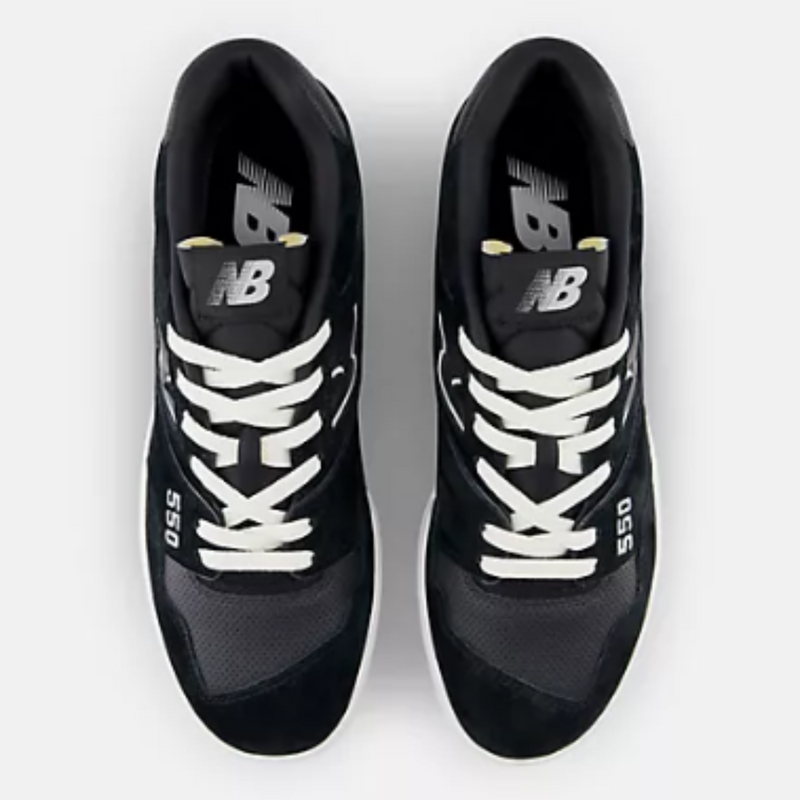 Men's 550 New Balance "Suede Perforated Black Grey Matter"