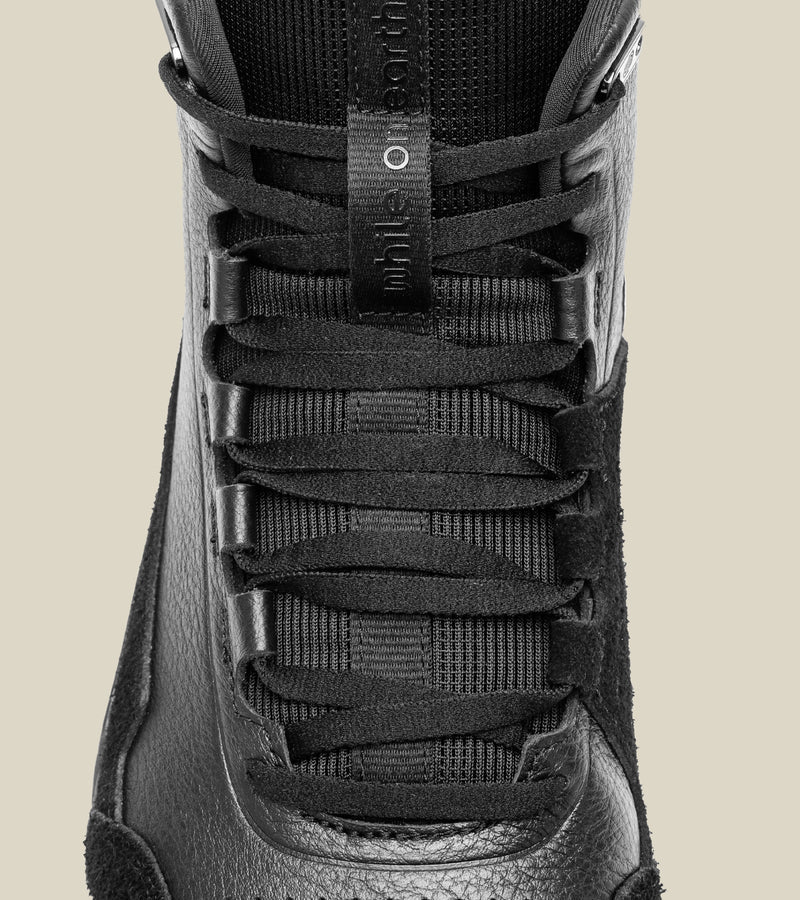 men's high-top leather trainer