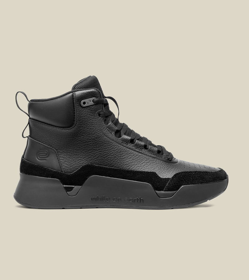 men's high-top leather trainer
