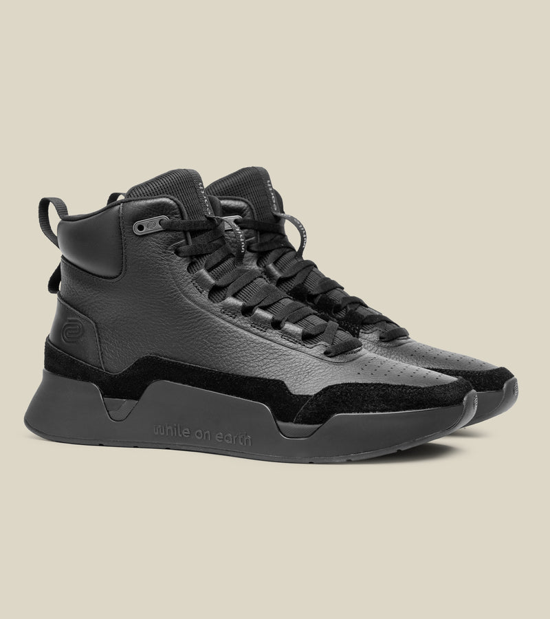 men's high-top leather trainer