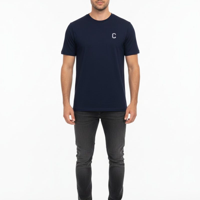 Men's The Closet Inc. Plain T-Shirt (Navy-Wht Logo)