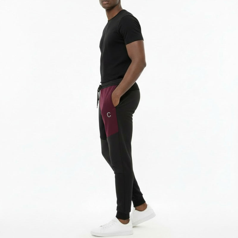 Men's The Closet Inc. Tech Fleece Zip Pants (Black/Burgundy)