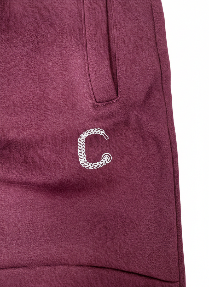 Men's The Closet Inc. Zip Fleece Bottom (Burgundy)