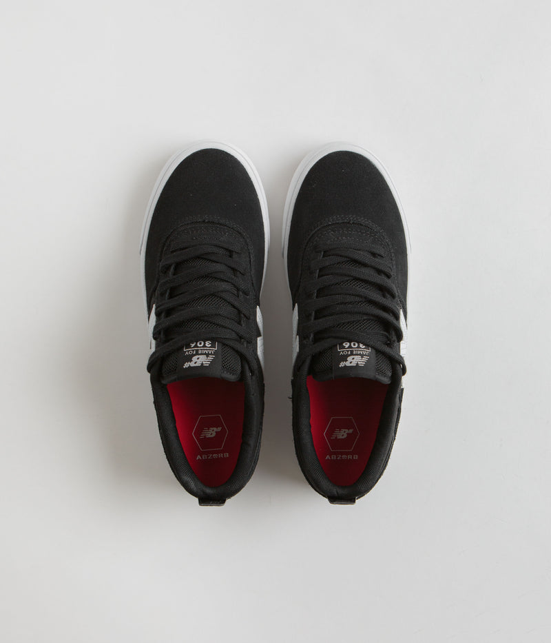 New Balance Numeric 306 Jamie Foy Shoes in Black and White / Black