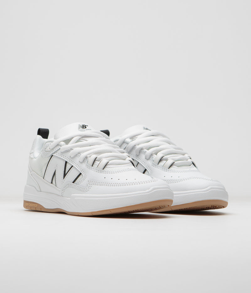 New Balance Numeric 808 Tiago Lemos Shoes in White and Black / Gum