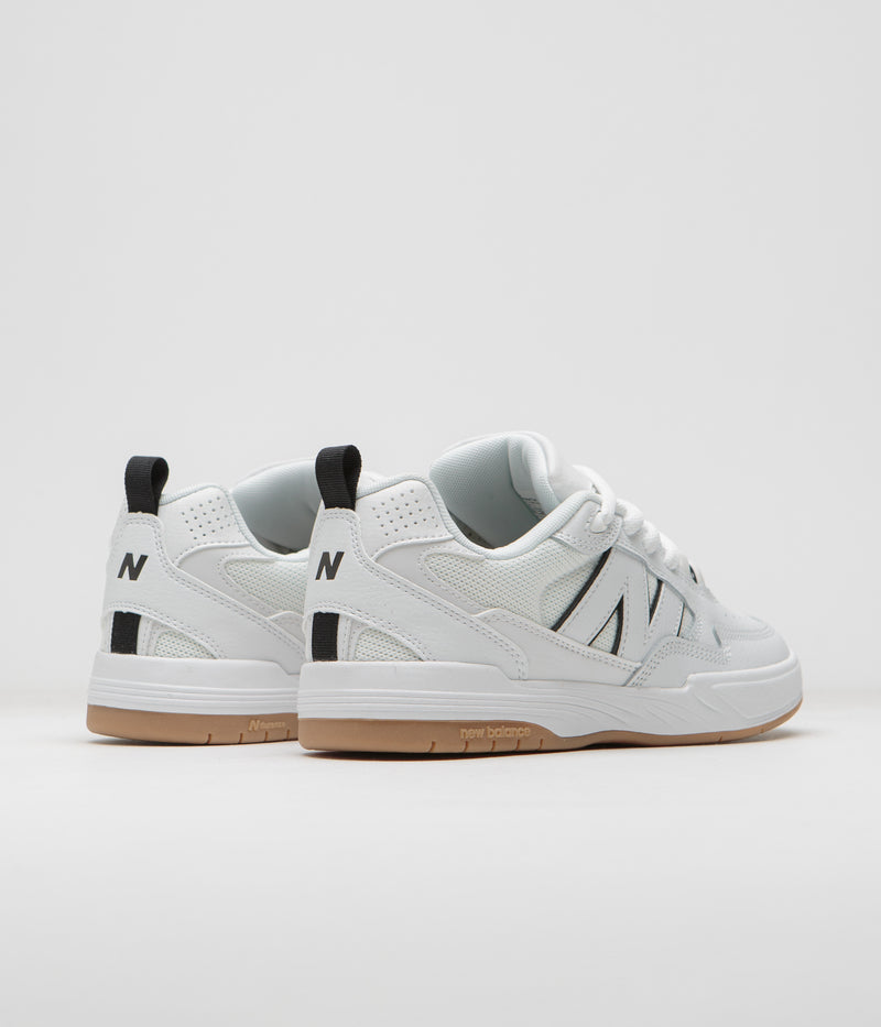New Balance Numeric 808 Tiago Lemos Shoes in White and Black / Gum
