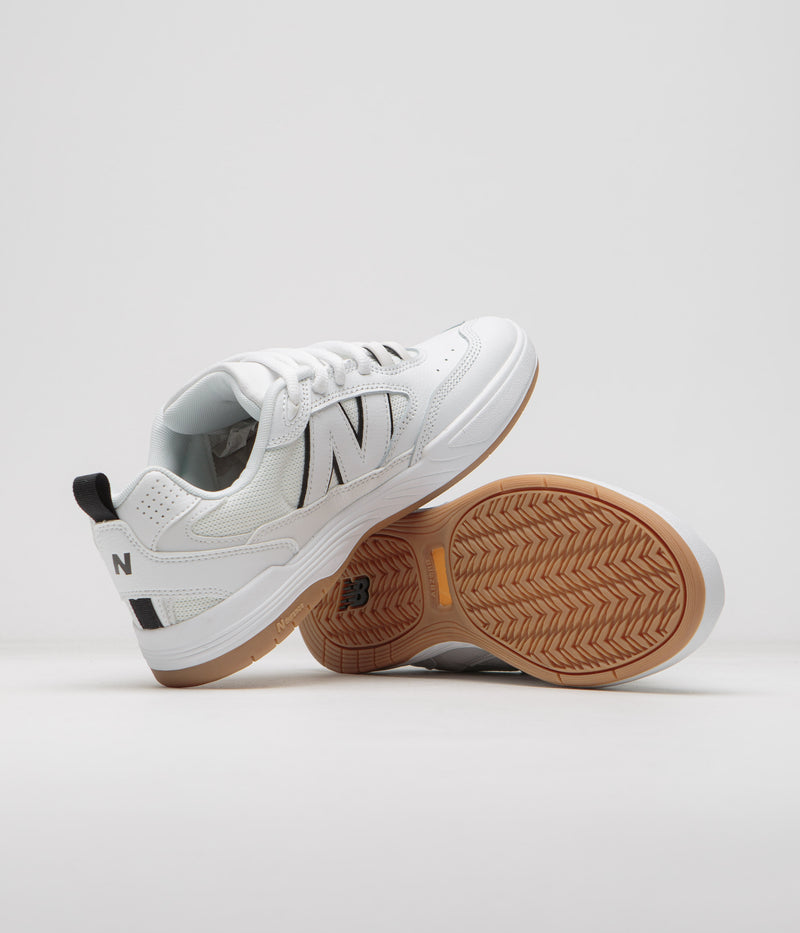 New Balance Numeric 808 Tiago Lemos Shoes in White and Black / Gum
