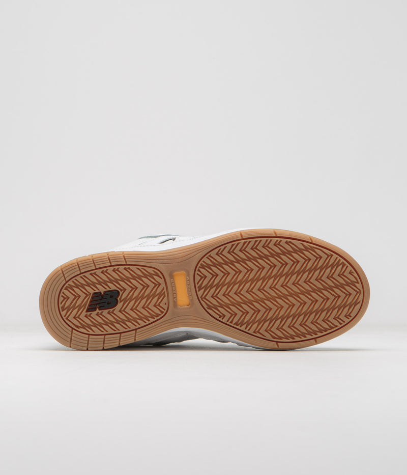 New Balance Numeric 808 Tiago Lemos Shoes in White and Black / Gum