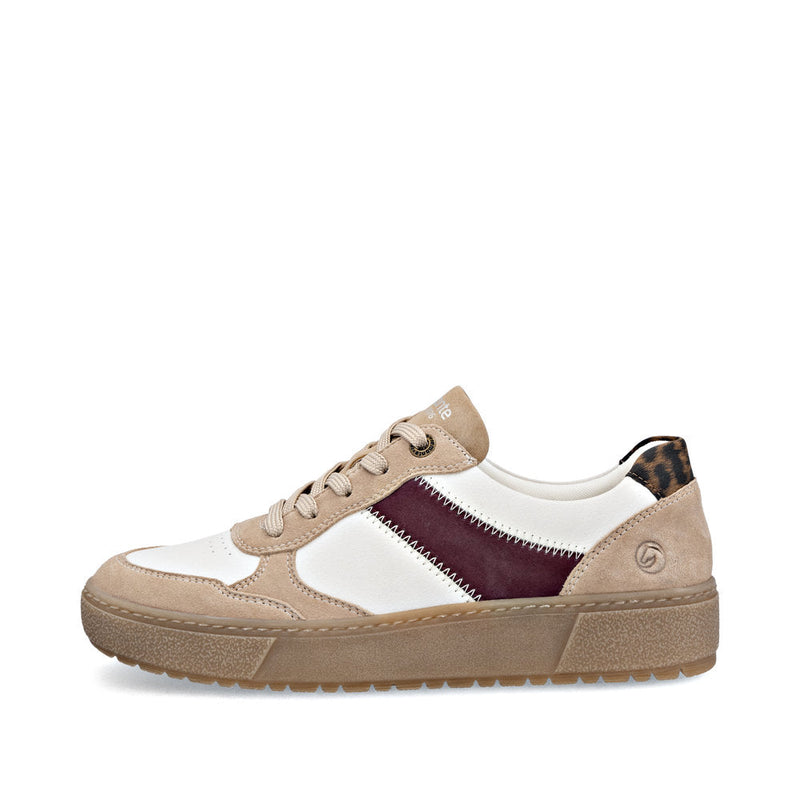Women's Remonte Noelani 01 in Sand/ Cotton/ Bordeaux/ Braun. Sku: D2T01-60