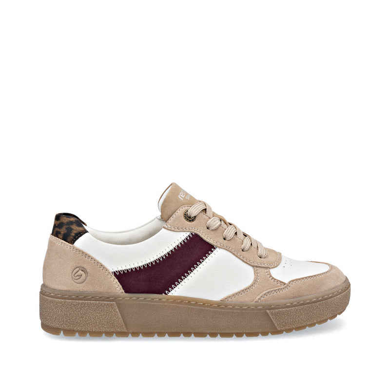 Women's Remonte Noelani 01 in Sand/ Cotton/ Bordeaux/ Braun. Sku: D2T01-60