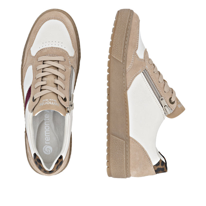 Women's Remonte Noelani 01 in Sand/ Cotton/ Bordeaux/ Braun. Sku: D2T01-60