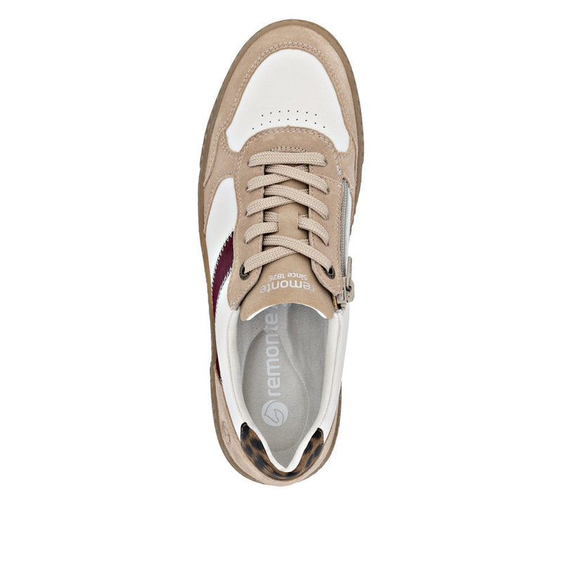 Women's Remonte Noelani 01 in Sand/ Cotton/ Bordeaux/ Braun. Sku: D2T01-60