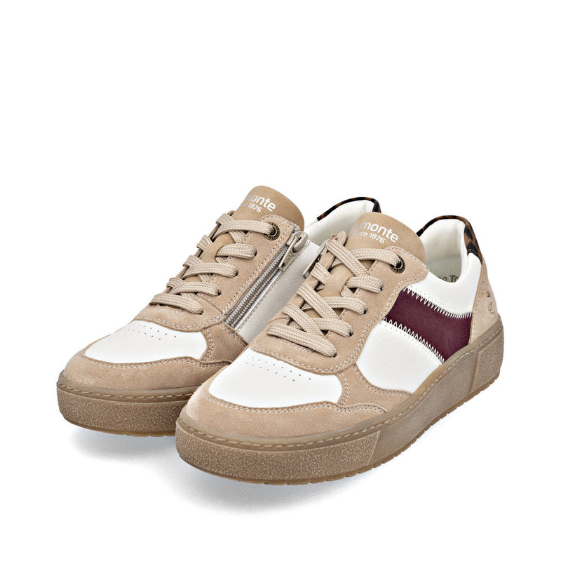 Women's Remonte Noelani 01 in Sand/ Cotton/ Bordeaux/ Braun. Sku: D2T01-60