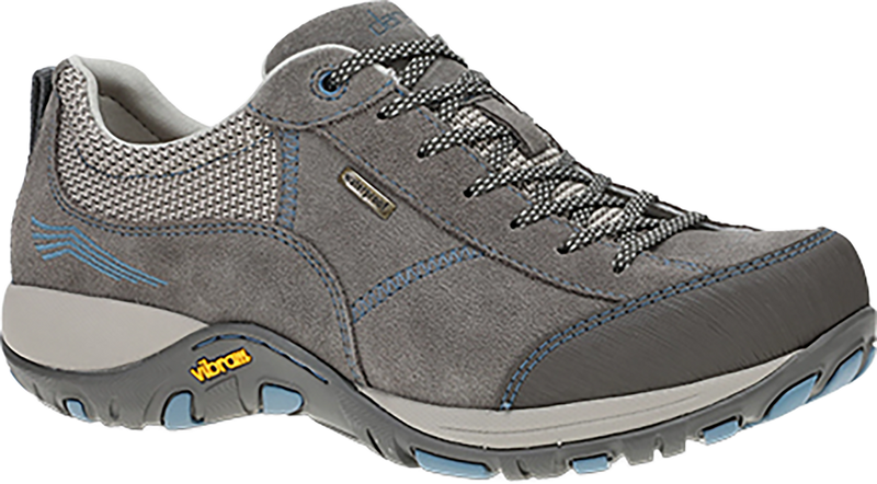 Quarter turn view Women's Dansko Footwear style name Paisley Waterproof Wide in color GREY WP. Sku: 4359941005