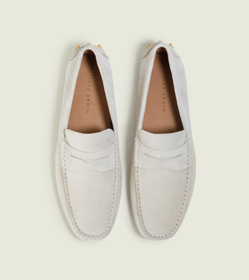 Moonbeam White Suede