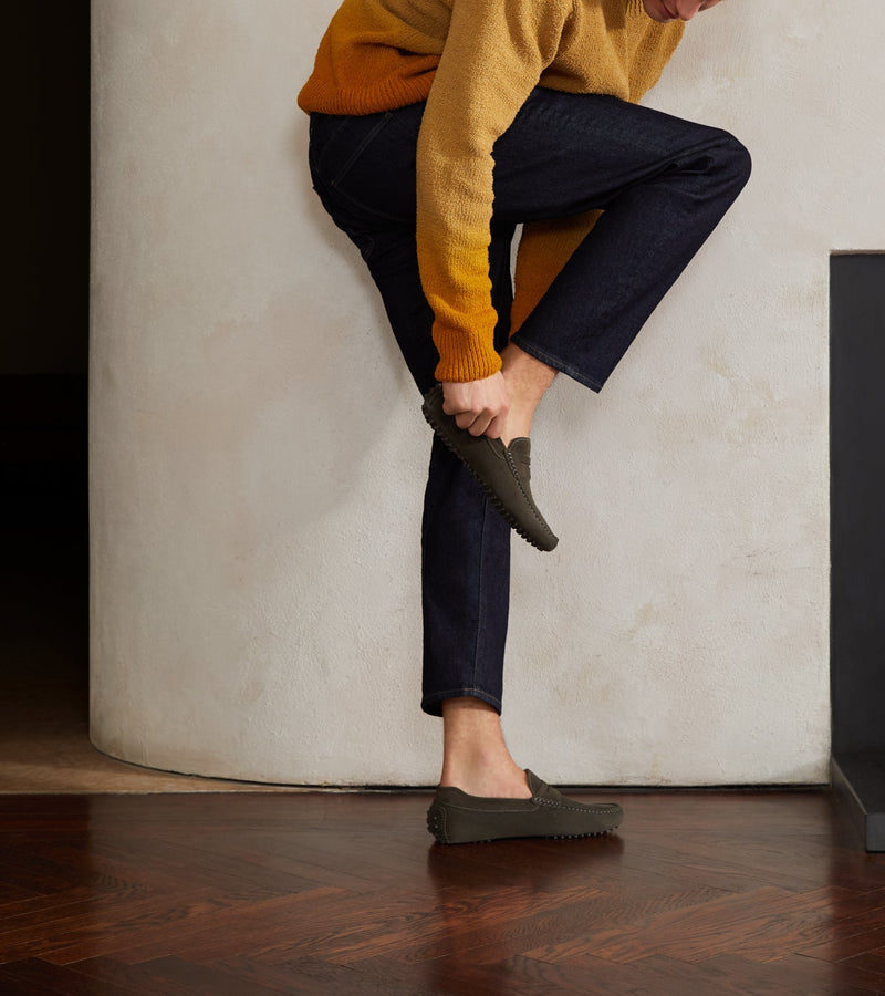 Parker - Olive Suede