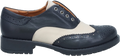 Quarter turn view Women's Miz Mooz Footwear style name Peabody in color BLK/CREAM. Sku: PEABODY-BLKCRM