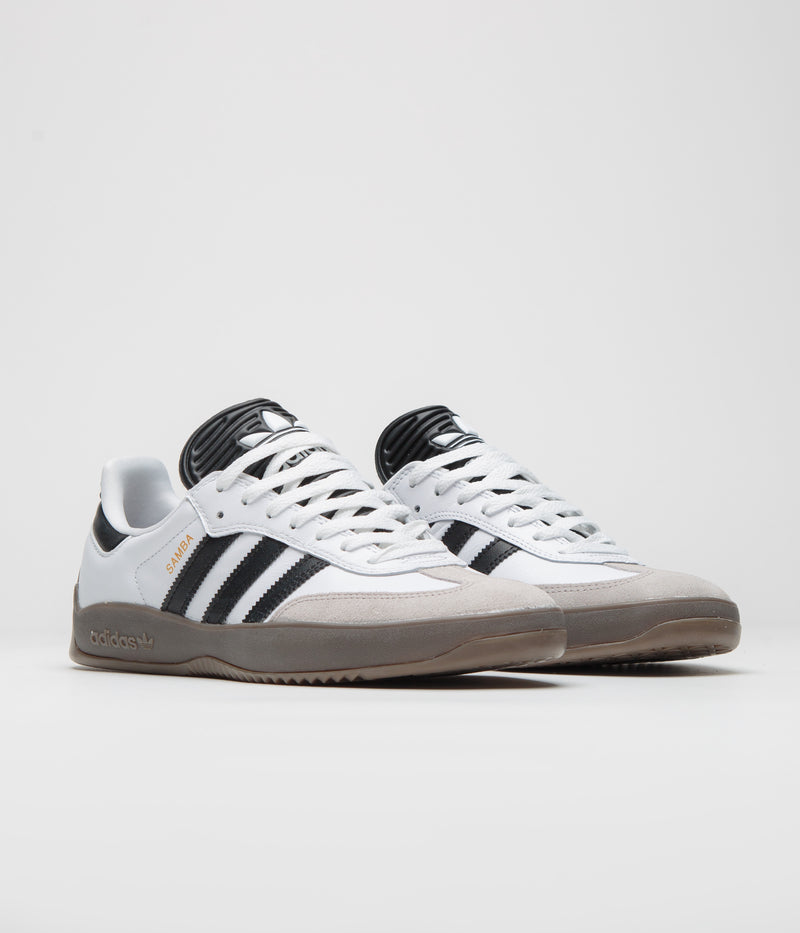 Adidas Puig Samba Shoes in Cloud White and Core Black / Gum