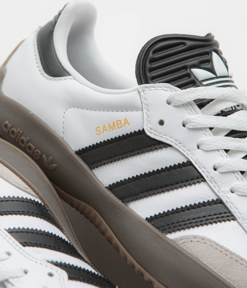 Adidas Puig Samba Shoes in Cloud White and Core Black / Gum