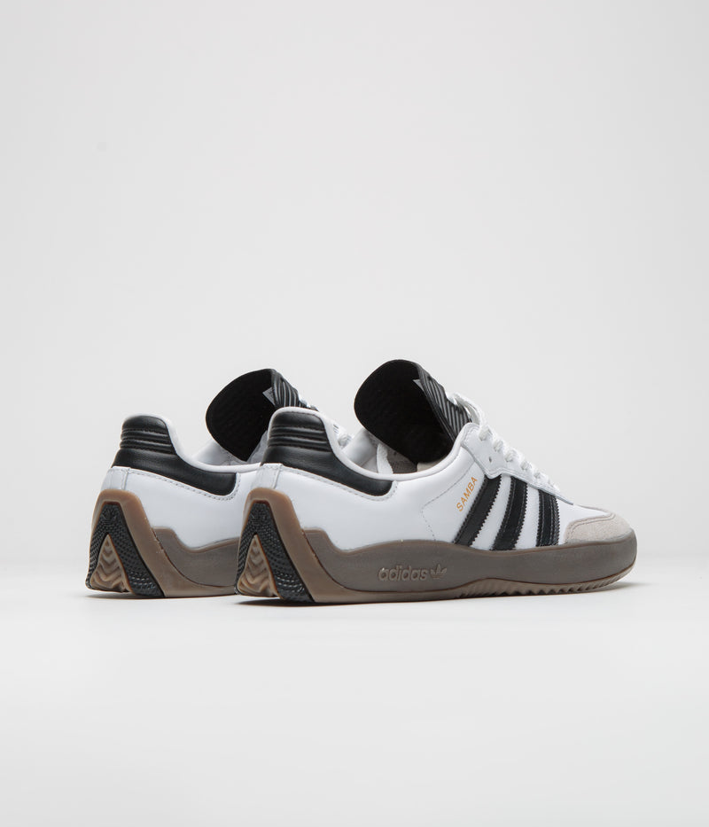 Adidas Puig Samba Shoes in Cloud White and Core Black / Gum