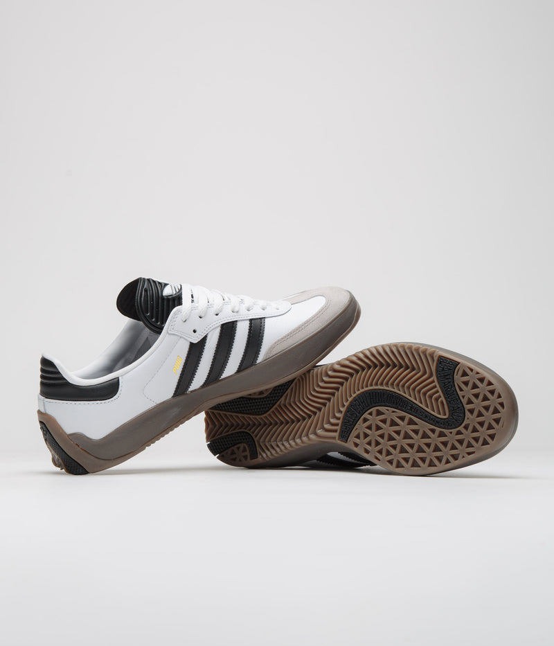 Adidas Puig Samba Shoes in Cloud White and Core Black / Gum