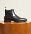 Black Polished Leather