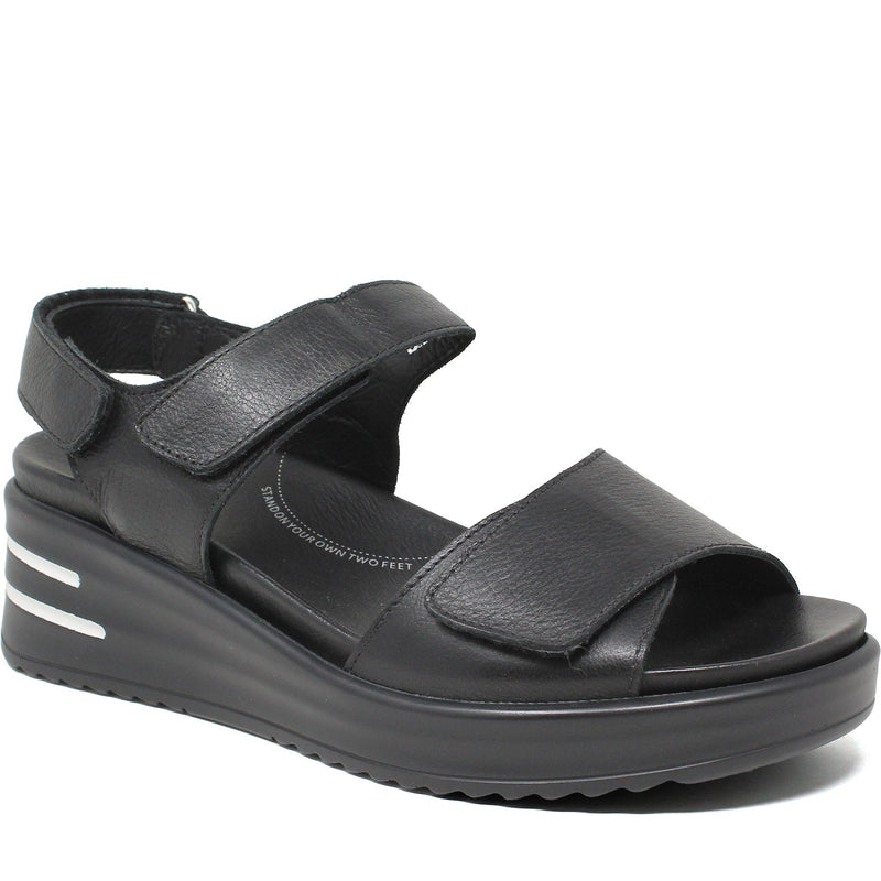 Quarter turn Women's Ziera Footwear style name Sadias-W in color Black. Sku: ZR11069B75LE