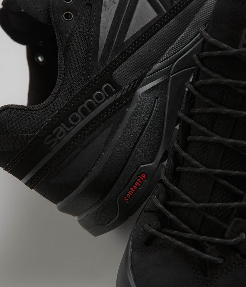 Salomon X-ALP LTR Shoes in Black and Black / Asphalt