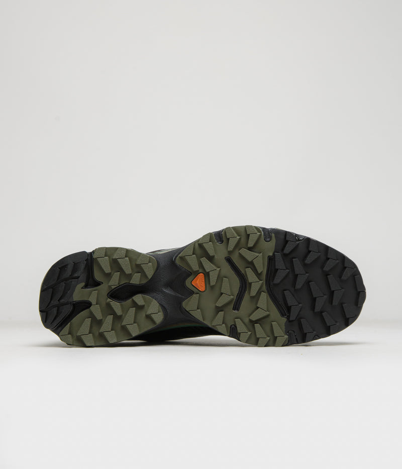 Salomon XT-4 OG Shoes in Olive Night and Black / Aloe