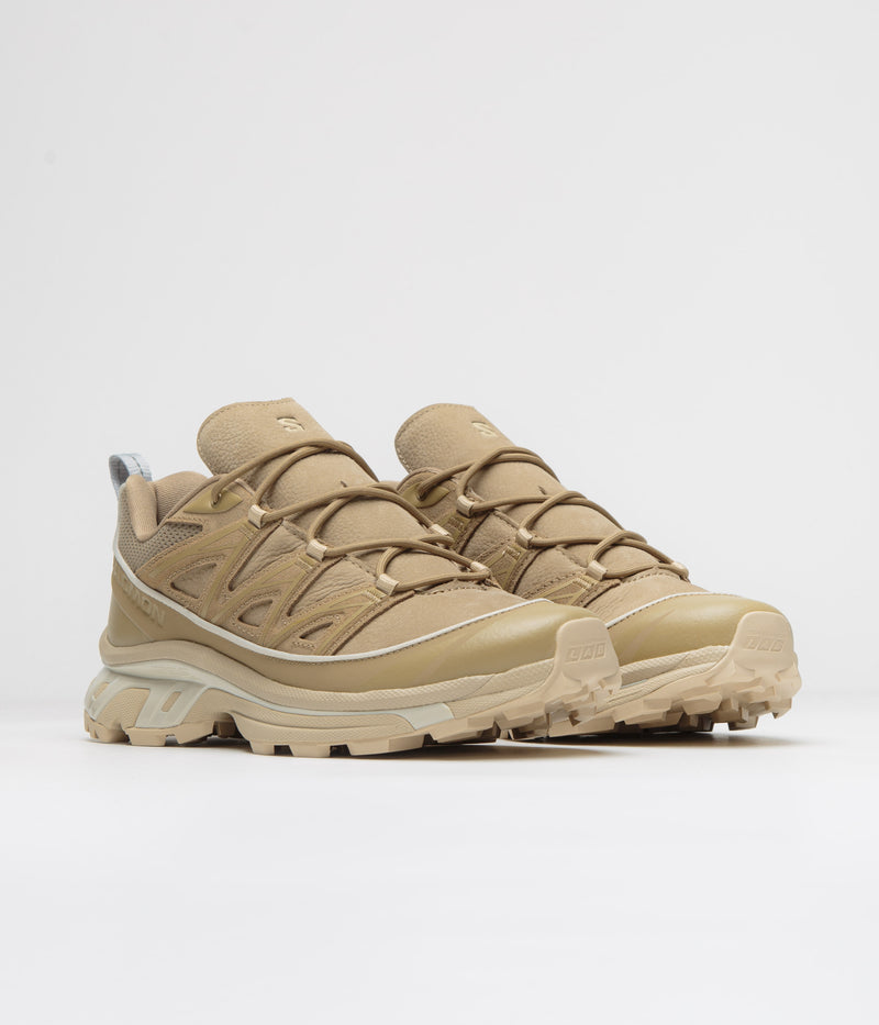 Salomon XT-6 Expanse LTR Shoes in Kelp and Safari / Almond Milk