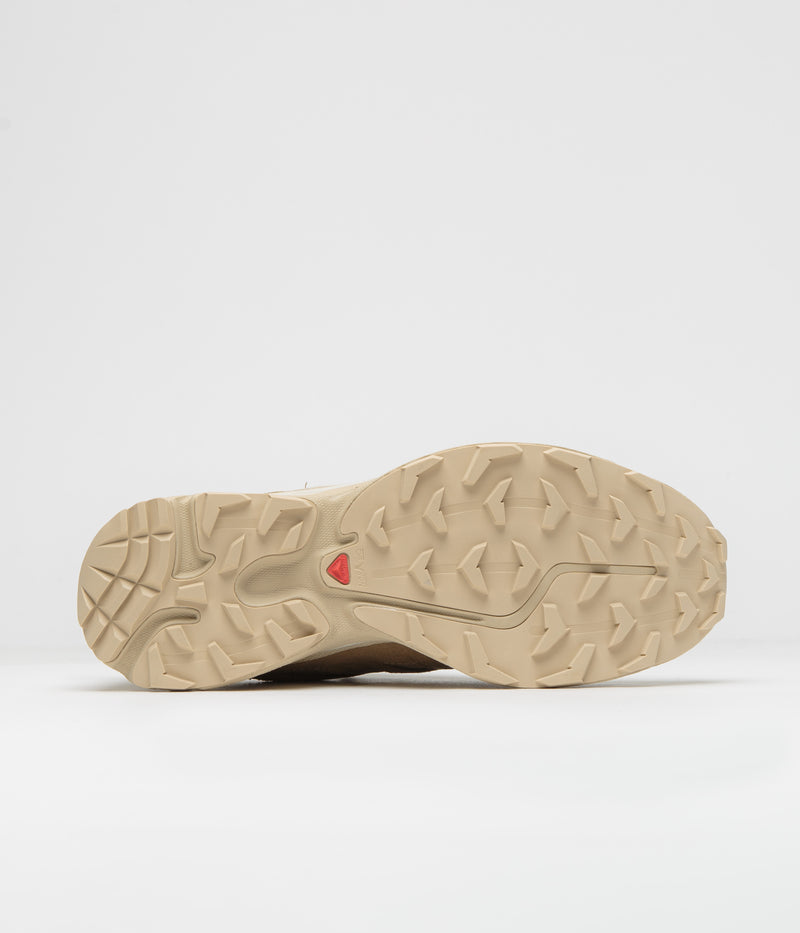 Salomon XT-6 Expanse LTR Shoes in Kelp and Safari / Almond Milk